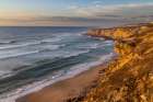 Cliffs over beach at Colares, Portugal Art Print